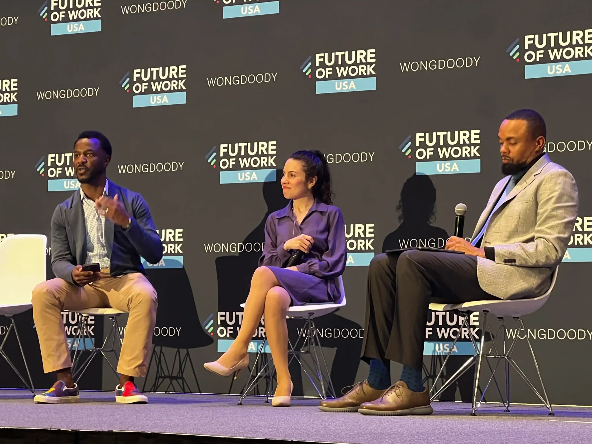 Elevate Impact leaders on a Future of Work USA conference panel